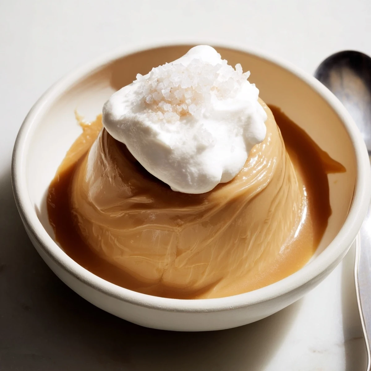 Creamy butterscotch pudding served in bowls, perfect for an indulgent dessert experience.  