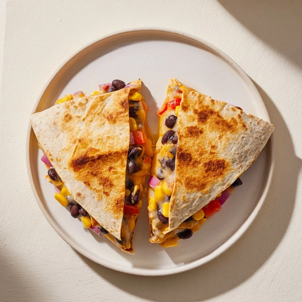 Golden, crispy tortilla wrap hack, full of melted cheese and savory beans, ready to eat.