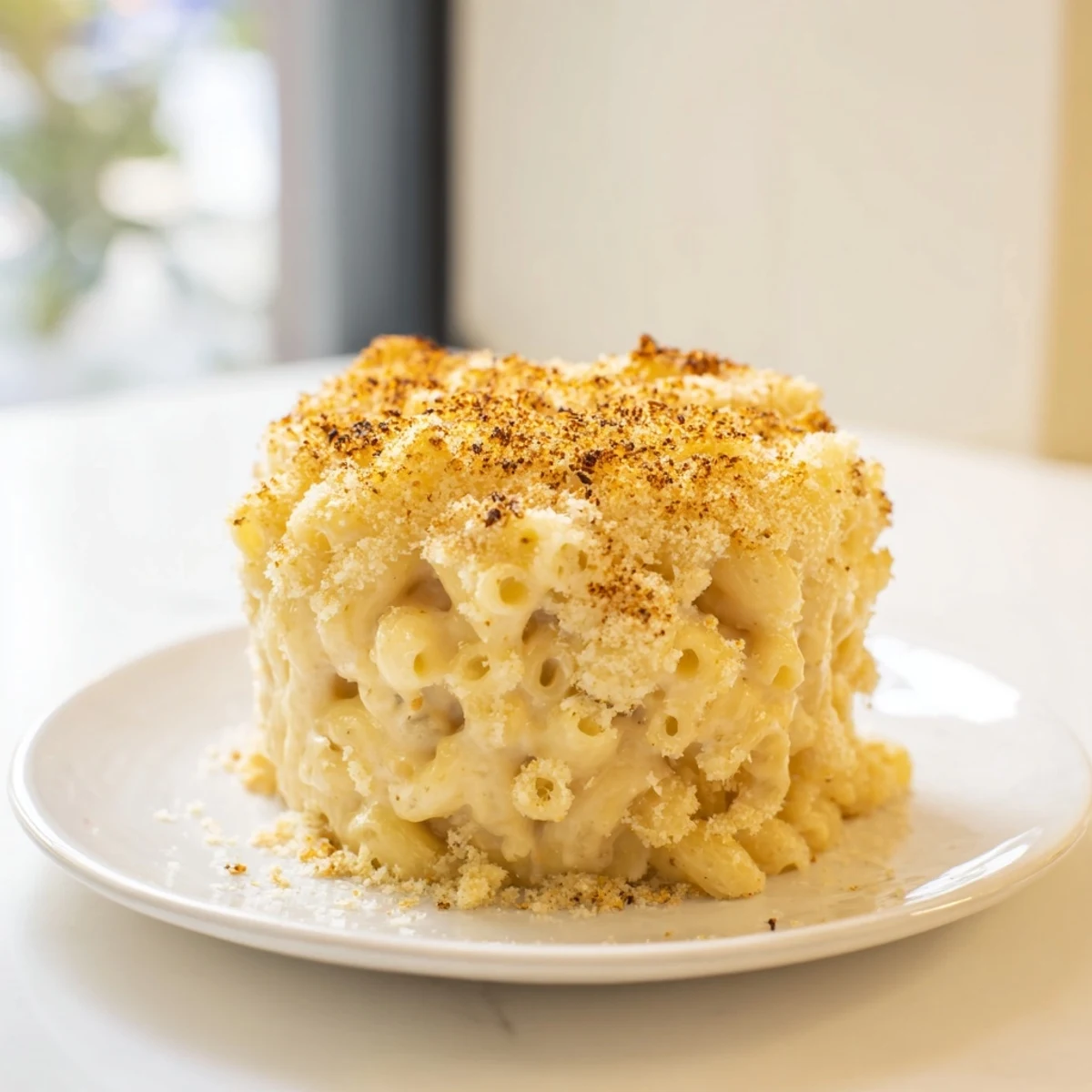 Golden, bubbly Baked Macaroni and Cheese with a crispy topping, ready for a delicious dinner.