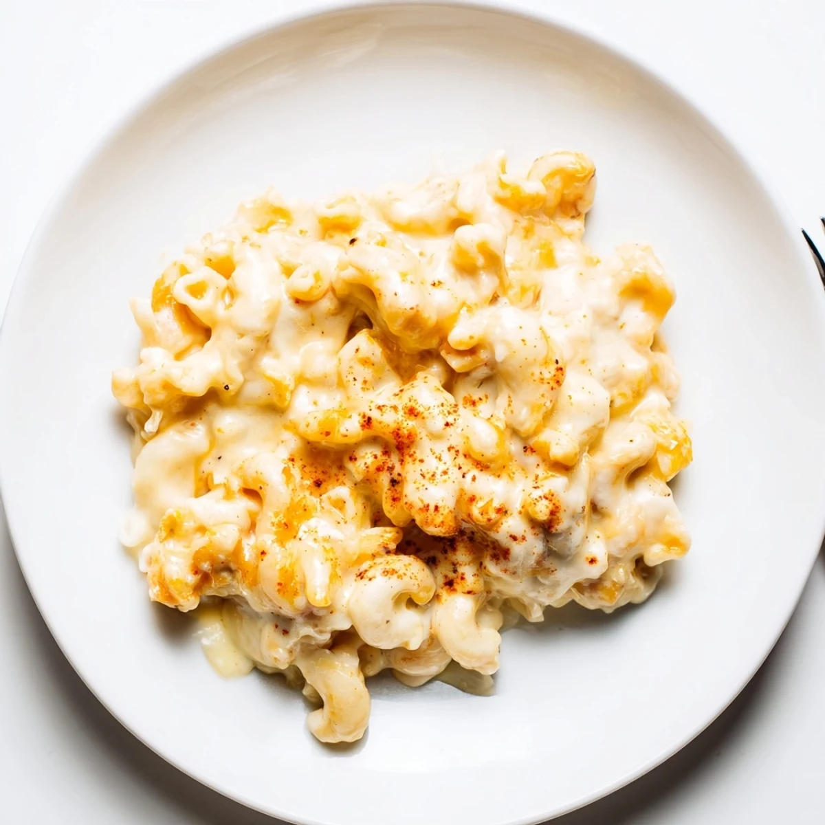 Golden, creamy Easy Tinis Mac & Cheese, bubbling hot and topped with crispy breadcrumbs, ready to eat.