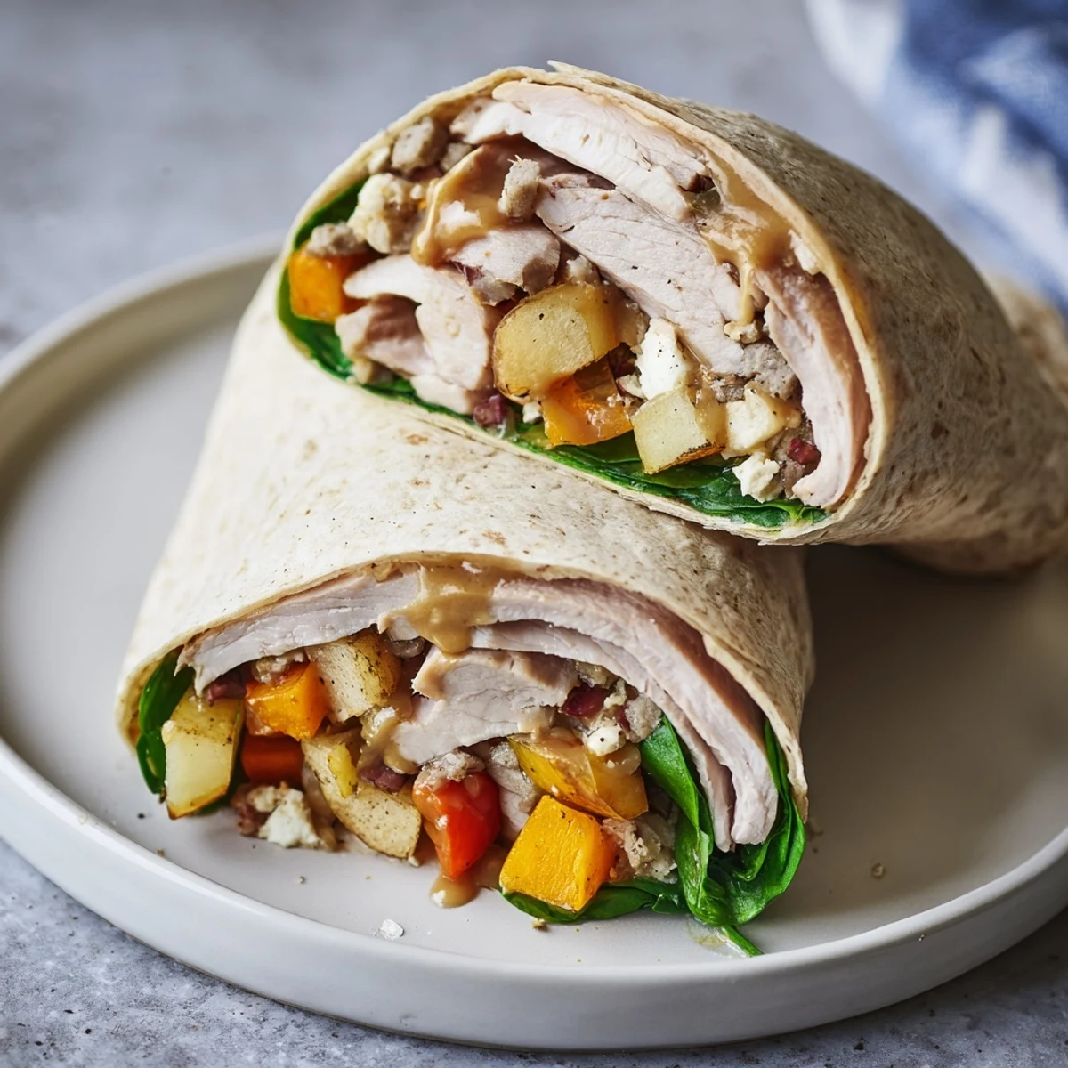 Simple Christmas Leftover Wrap #95