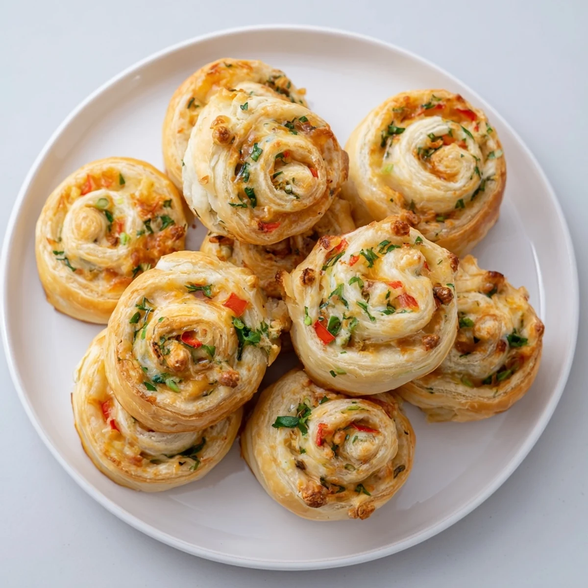 The beautiful Cercles dHôtes Couronne de Rouleaux, a delicious French appetizer ready to serve.