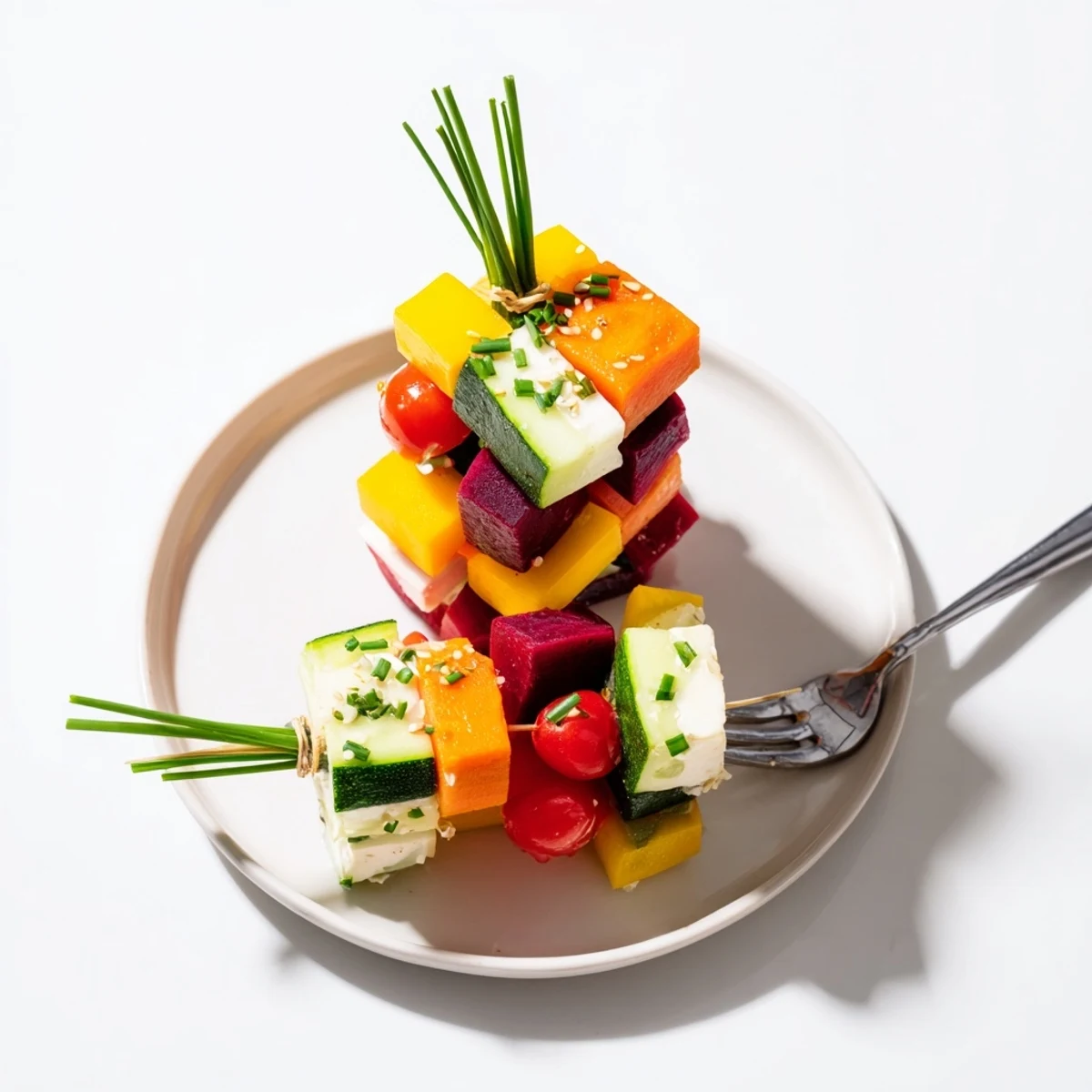 Stacked Gift Box Veggie Cubes