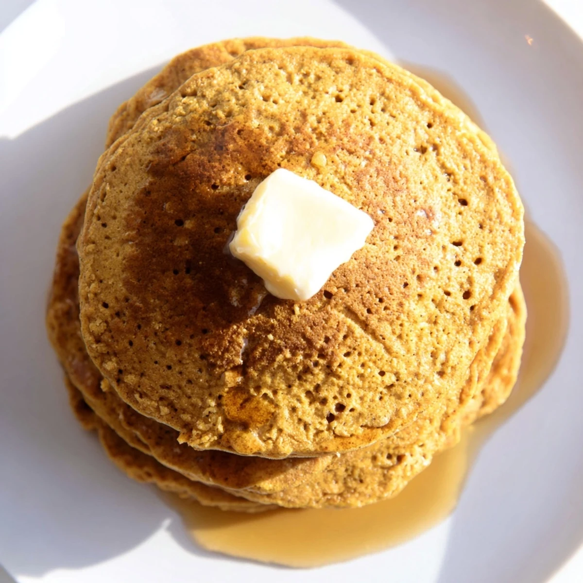 Delicious, homemade pumpkin spice pancakes, cooked to perfection, ideal for a hearty breakfast.