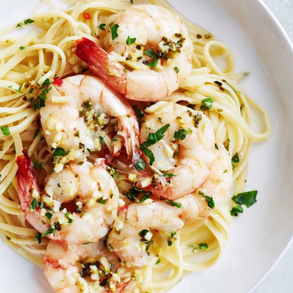 Fragrant Lemon Herb Pasta with Shrimp, a light and bright Italian-inspired seafood dinner.