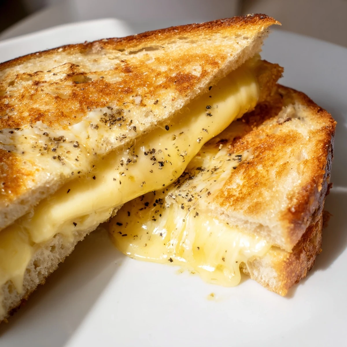 Buttery sourdough enveloping melted cheddar in this decadent Truffle Oil Grilled Cheese everyone will love.