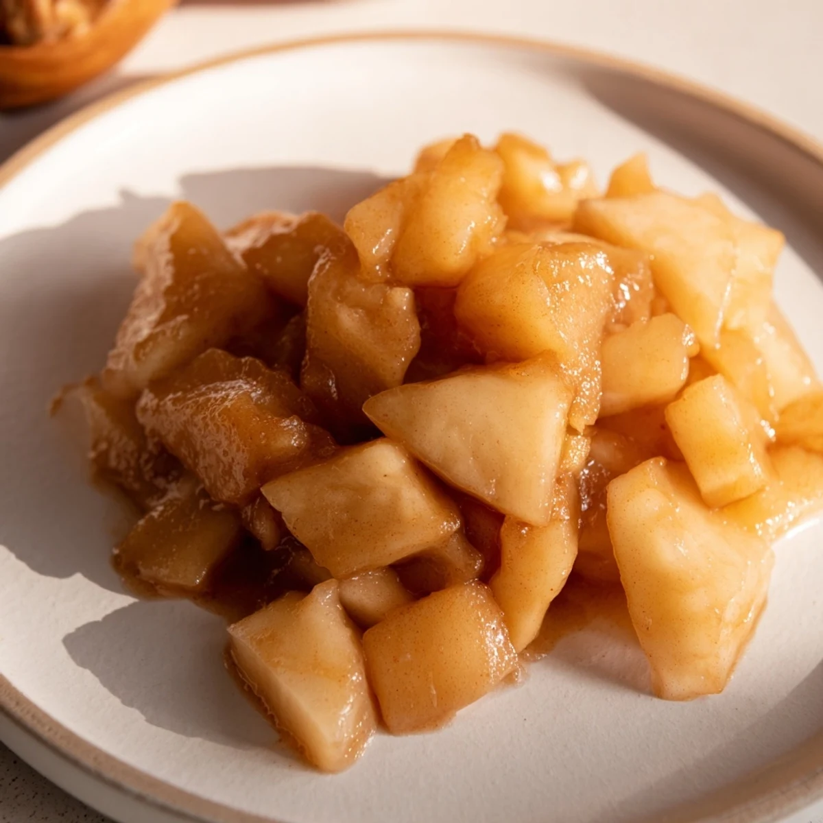Deliciously simple slow cooker stewed apples, perfect served over yogurt or as a warm fall treat.