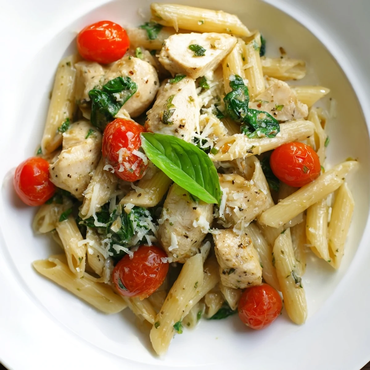 Tender chicken and al dente penne in One-Pan Lemon Herb Pasta Chicken, simmered with garlic and bright lemon zest.