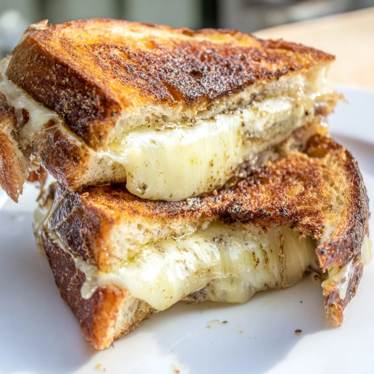 Easy 15-minute Truffle Grilled Cheese recipe with melty Gruyère and savory truffle oil on sourdough.