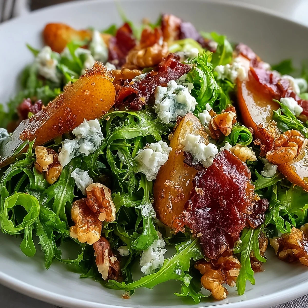 Serve this refreshing Frisée Pear Blue Cheese Bowl immediately, garnished with extra blue cheese and walnuts for a beautiful, gluten-free dinner side.
