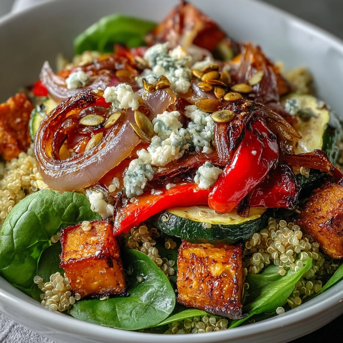 A vibrant, wholesome bowl perfect for a nourishing vegetarian lunch or light dinner.
