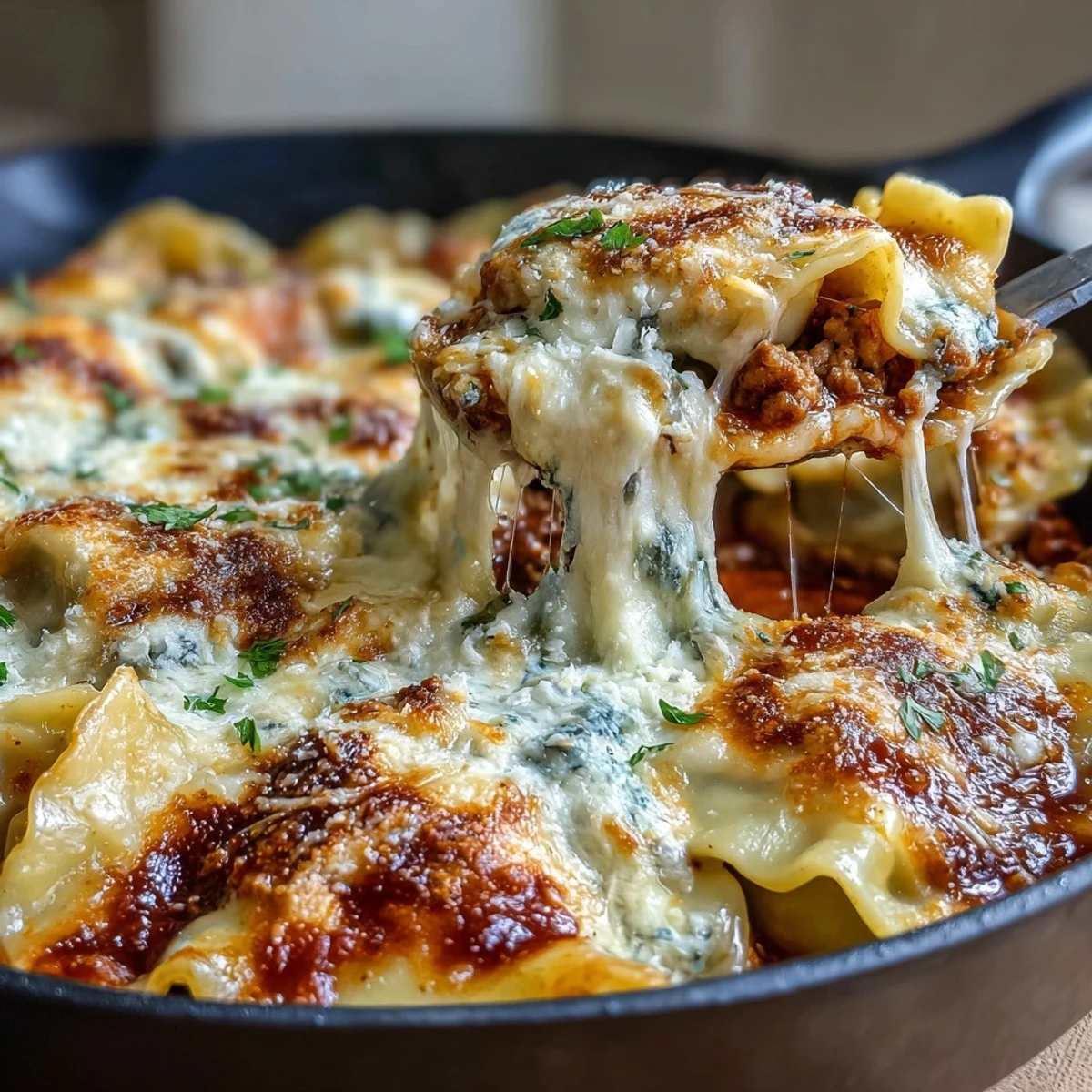 Dumpling Lasagna Skillet Turkey