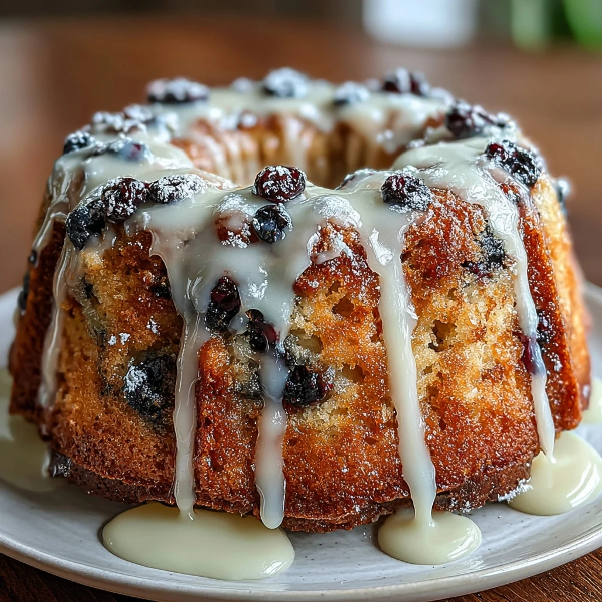 Golden sourdough mini bundt cakes bursting with juicy blueberries and a zesty lemon aroma, perfect for an elegant brunch centerpiece.