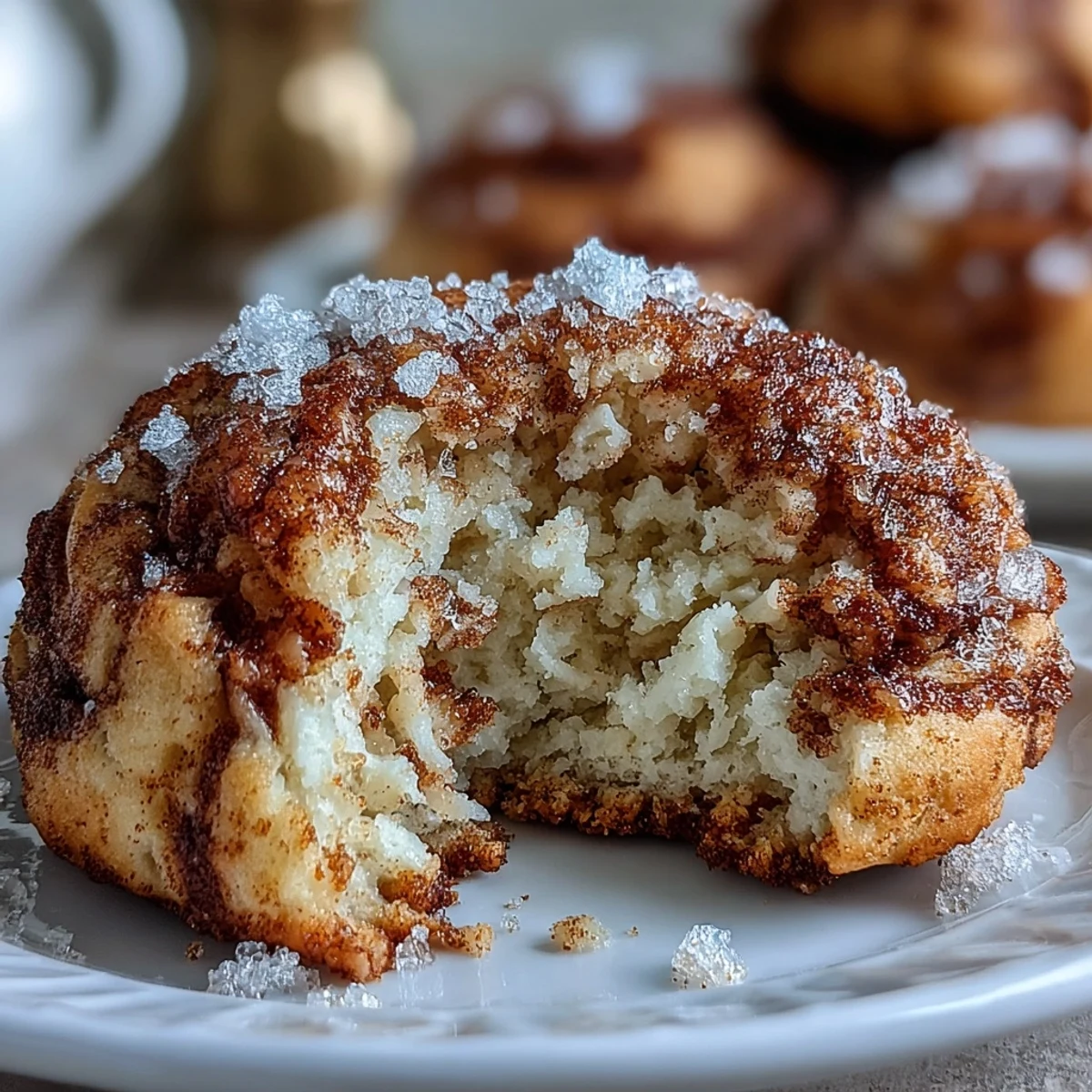 Warm cottage cheese snickerdoodle cookies fresh from the oven, coated in fragrant cinnamon sugar for a classic treat.  