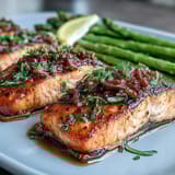 Garlic Butter Salmon Asparagus