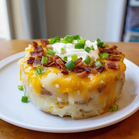Crockpot loaded baked potato soup, a creamy, cheese-filled comfort food, perfect for a cold evening.