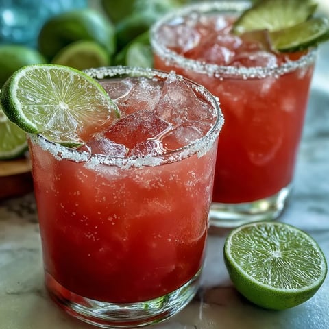 Vibrant Best Guava Margarita with fresh guava juice, premium tequila, and lime served over ice in salt-rimmed glasses.  