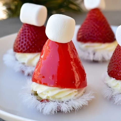Air Fryer Santa Hat Strawberries #91