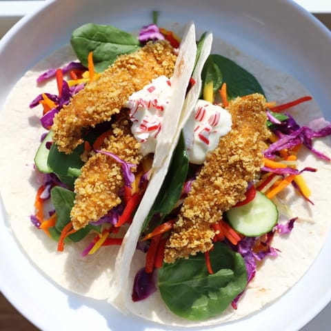 Candy Cane Crunch Chicken Wrap