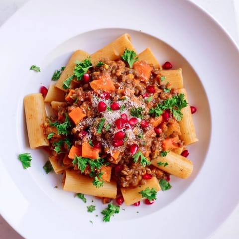High-Fiber Lentil Bolognese