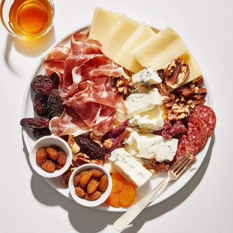 Beautiful arrangement of a Plateau des Rois Mages Gourmand overflowing with delicious ingredients, perfect for sharing.