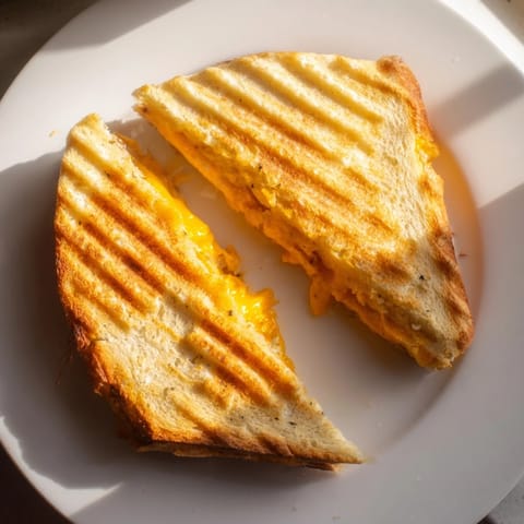 Waffle grilled cheese sandwich