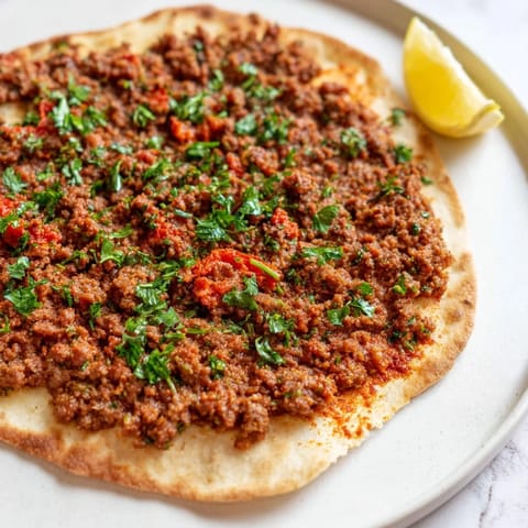Turkish Lahmacun Flatbread