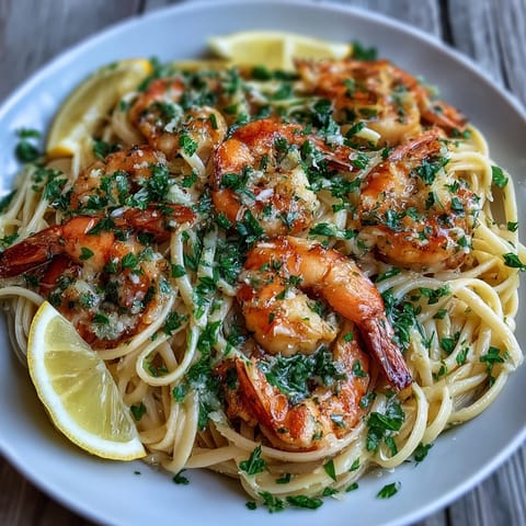 Shrimp Scampi With Linguine