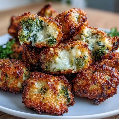 Golden air fryer broccoli tots with cheddar cheese, crispy on the outside and tender inside, perfect for dipping.
