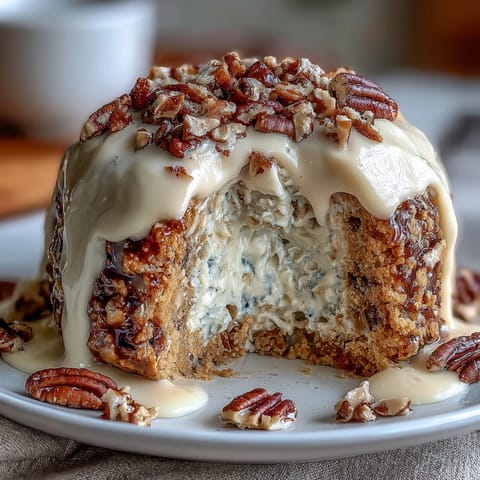 Bite-sized carrot cake truffles dipped in tangy cream cheese coating, garnished with crunchy nuts and sprinkles.