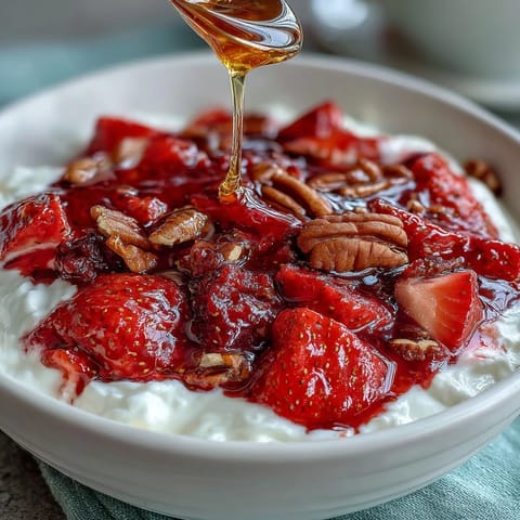 Fresh Strawberry Compote Yogurt