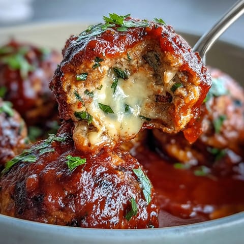 Slow cooker meatballs in marinara sauce, juicy and aromatic, perfect for appetizers or pasta mains.  