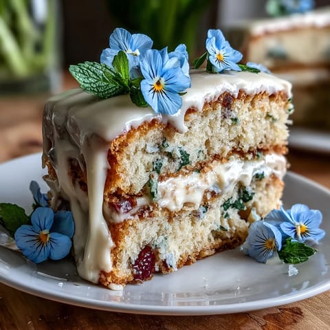 Light and airy spring cake with delicate floral decorations, ideal for festive gatherings.  