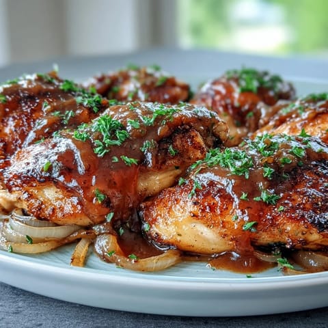 Smothered Chicken with Onion Gravy