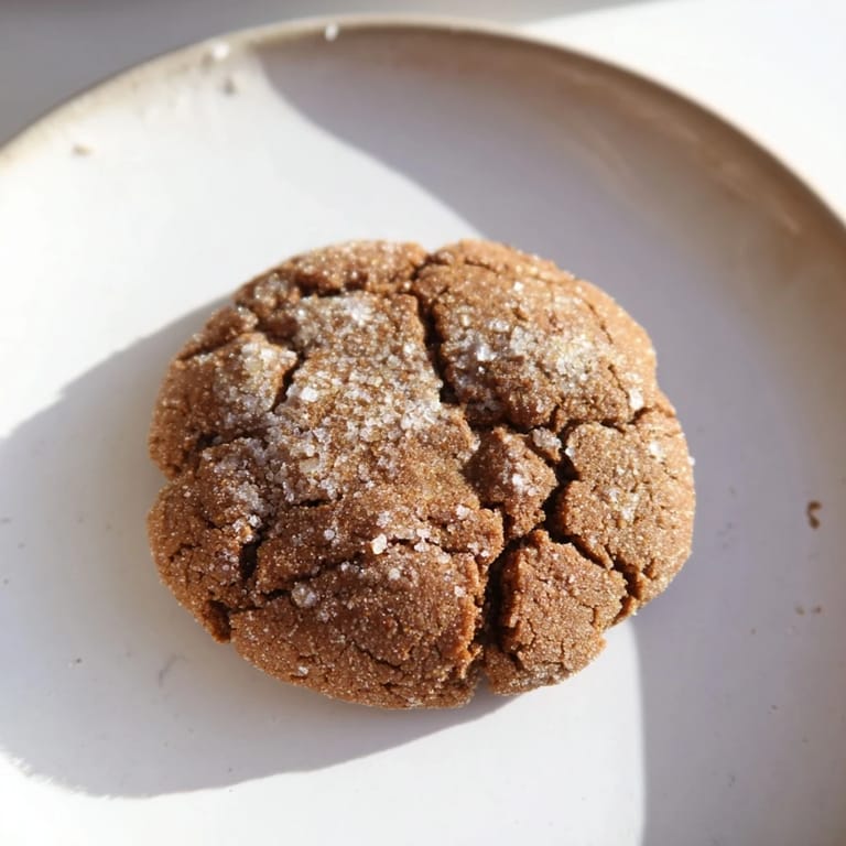 Close-up of golden brown Express Gingerbread Latte Cookies, smelling of warm spices and coffee notes.