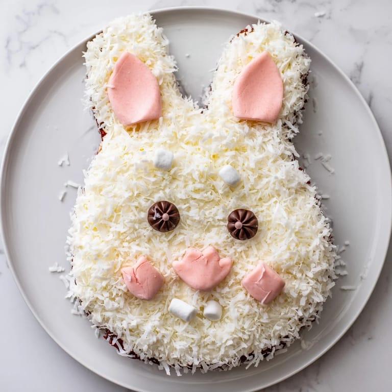Delightful close-up showcasing a festive Spring Bunny Carrot Cake, perfect for springtime celebrations.