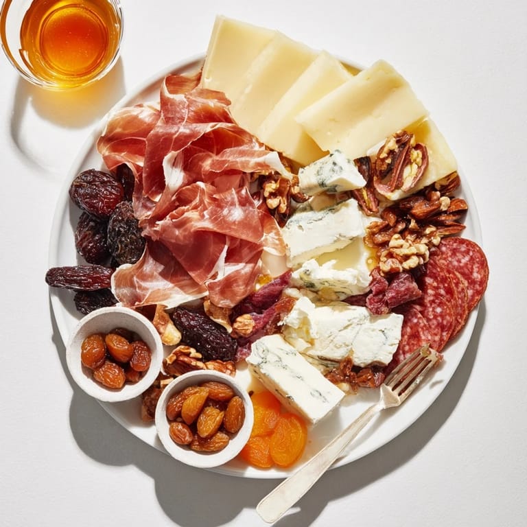 Beautiful arrangement of a Plateau des Rois Mages Gourmand overflowing with delicious ingredients, perfect for sharing.