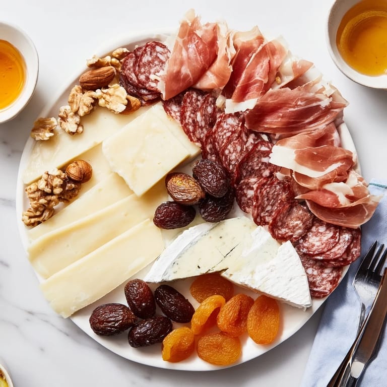 This Plateau des Rois Mages Gourmand offers a delightful selection of cheeses, fruits, and meats for holiday enjoyment.