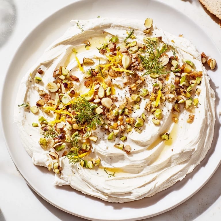 A gorgeous view of butter board charcuterie: inviting, colorful, and perfect for dipping with crackers.