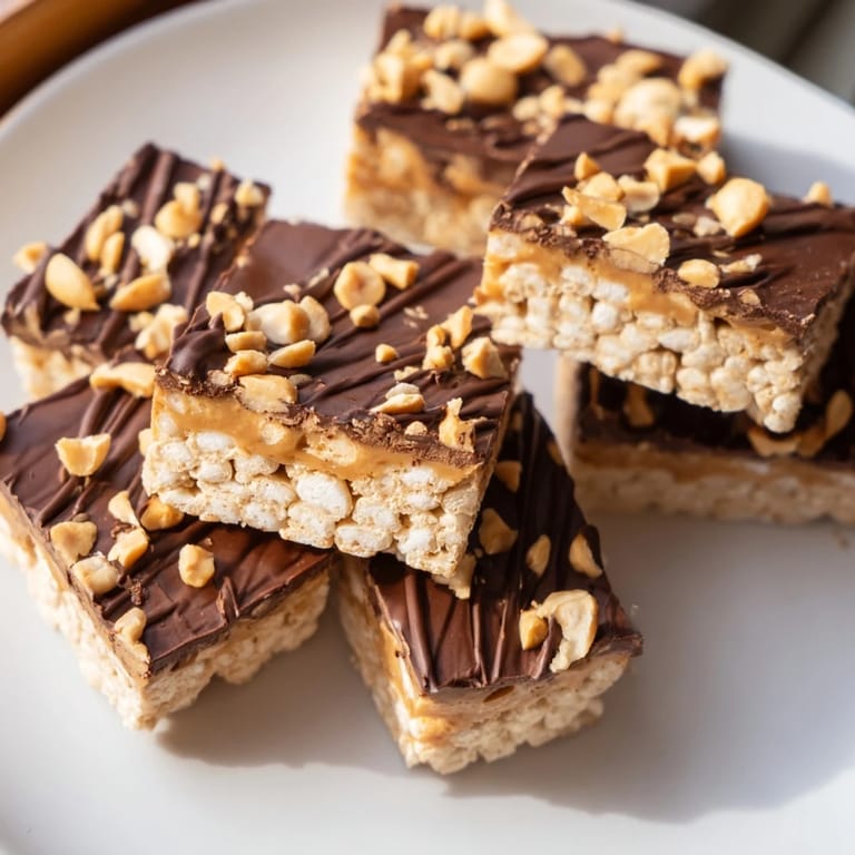 Sweet and salty Peanut Butter Chocolate Rice Cakes, ready to eat after freezing provide a satisfying snack.