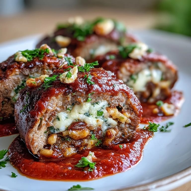 Juicy Sicilian-Style Braciole plated with pasta and fresh basil, steaming after simmering in a hearty sauce.