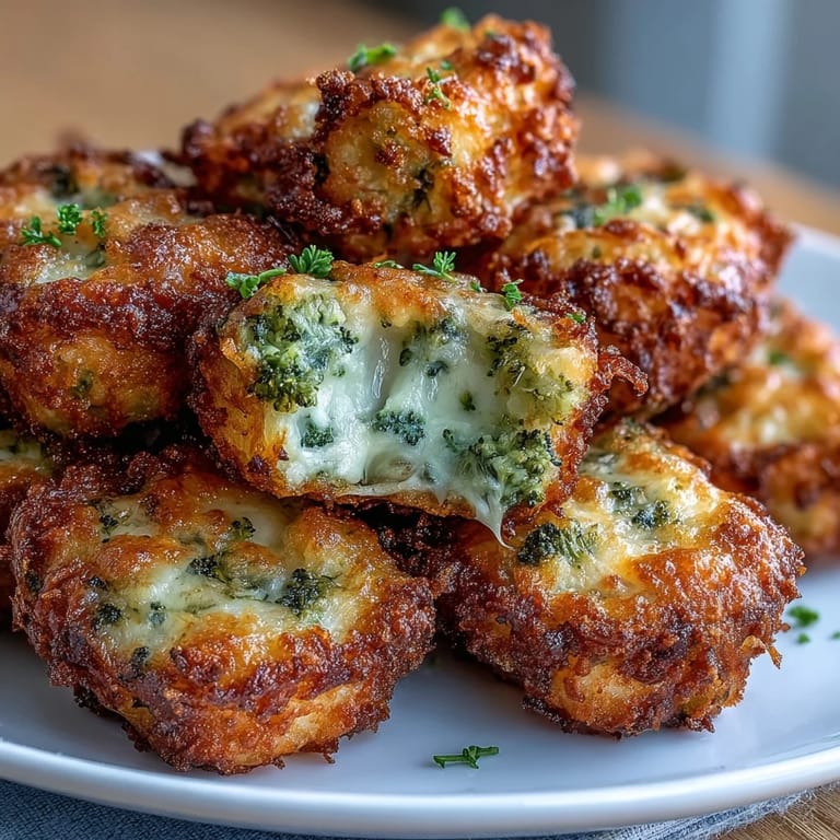 Crispy air fryer broccoli tots packed with cheddar, shaped into bite-sized snacks and ready for dipping.