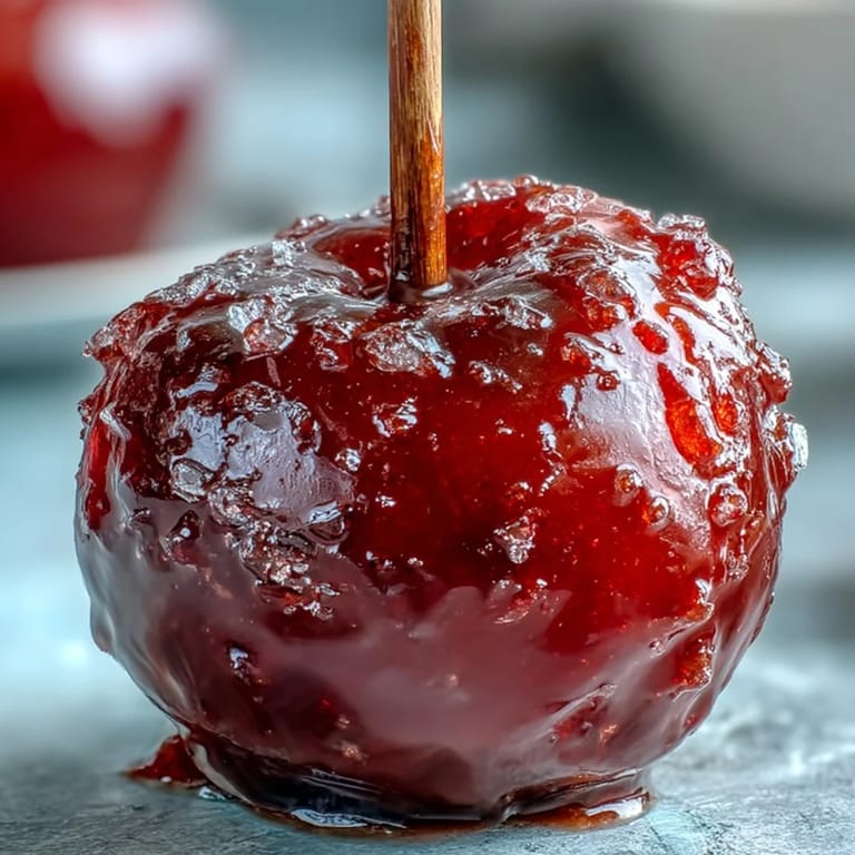 Bright red candy-dipped mini apples, each on a wooden stick—crisp, sweet, and irresistibly charming for any celebration.