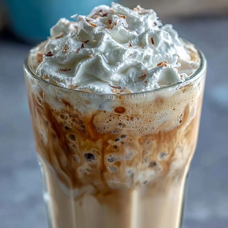 Refreshing coffeehouse-style vanilla bean frappuccino with rich coconut cream and a hint of cinnamon.