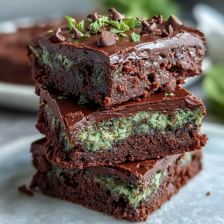 Irresistible St. Patricks Day brownie bites bursting with minty freshness and mini chocolate chips, perfect for holiday celebrations.