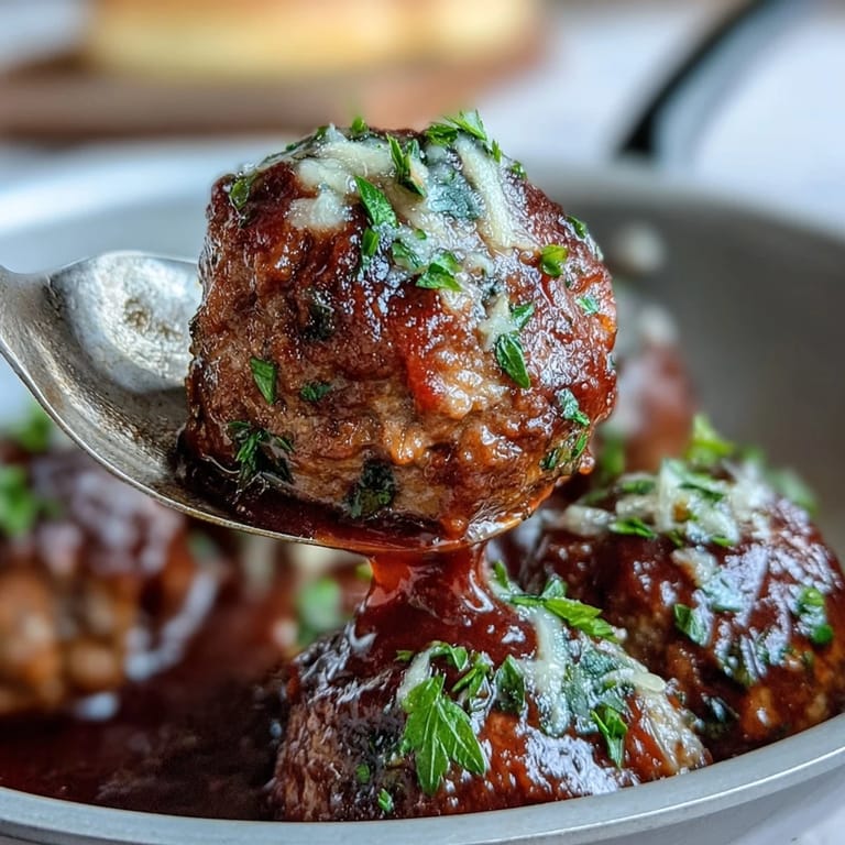 Savory slow cooker meatballs in marinara, garnished with Parmesan, ideal for parties or hearty Italian dinners.