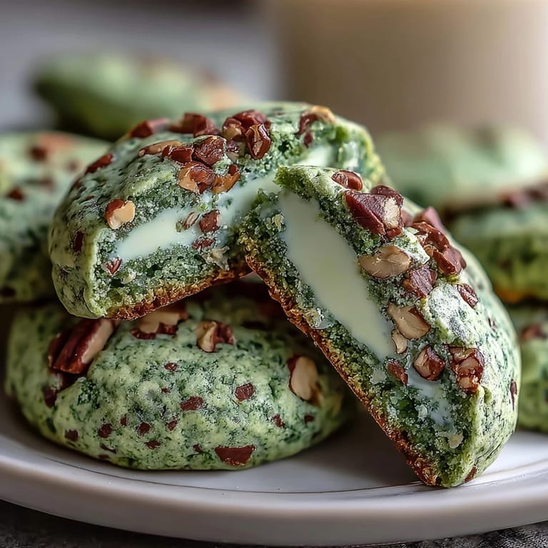 Festive St. Patrick's Day cookies with natural pistachio flavor, soft and chewy texture, and a bright green color from real pistachios.
