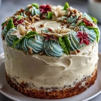 Taurus Graduation Birthday Cake with Floral Buttercream, a stunning layered vanilla cake adorned with delicate floral buttercream designs.